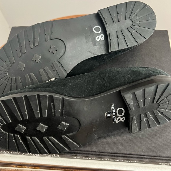 Franco Sarto Leopard Print Black Loafers - Picture 9 of 9